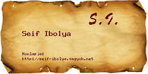 Seif Ibolya névjegykártya